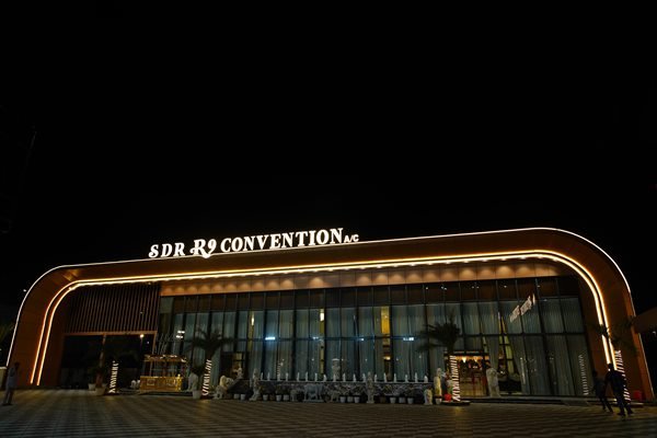 SDR R9 Convention illuminated night exterior facade